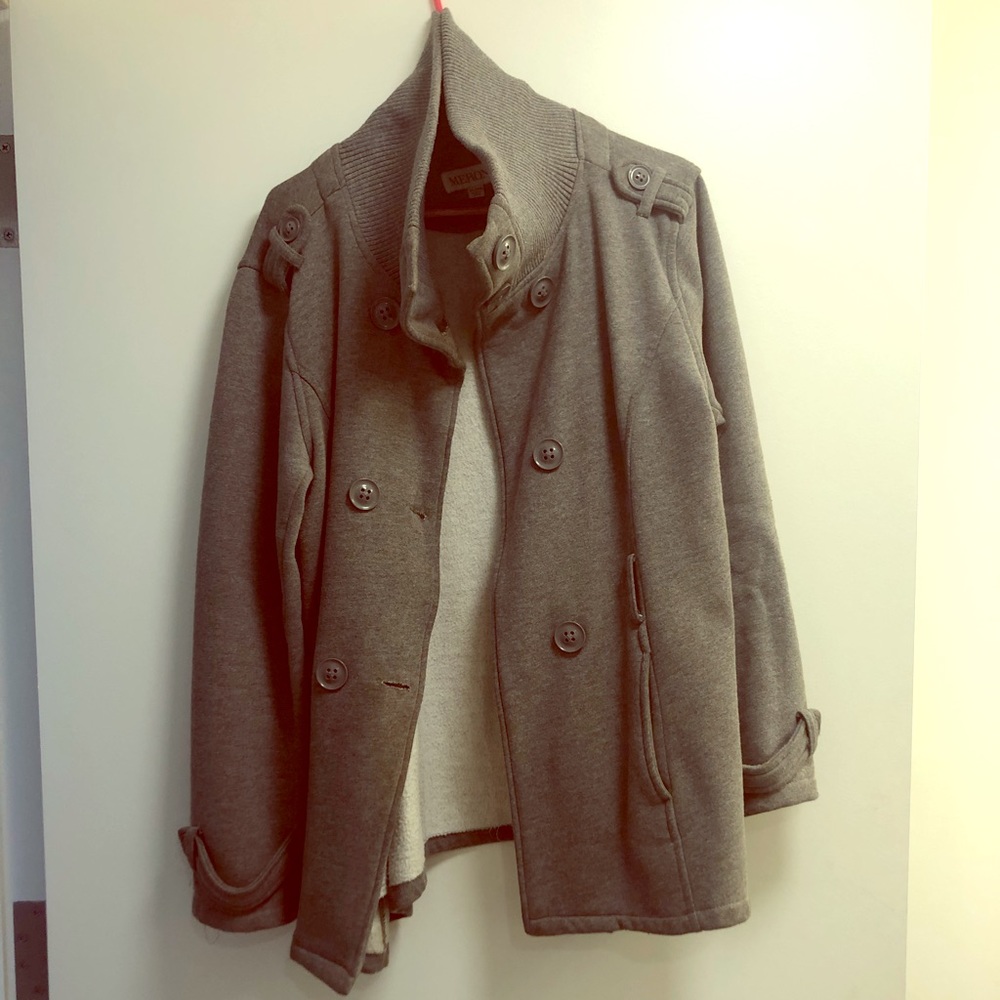 Grey sweatshirt jacket size XL Merona